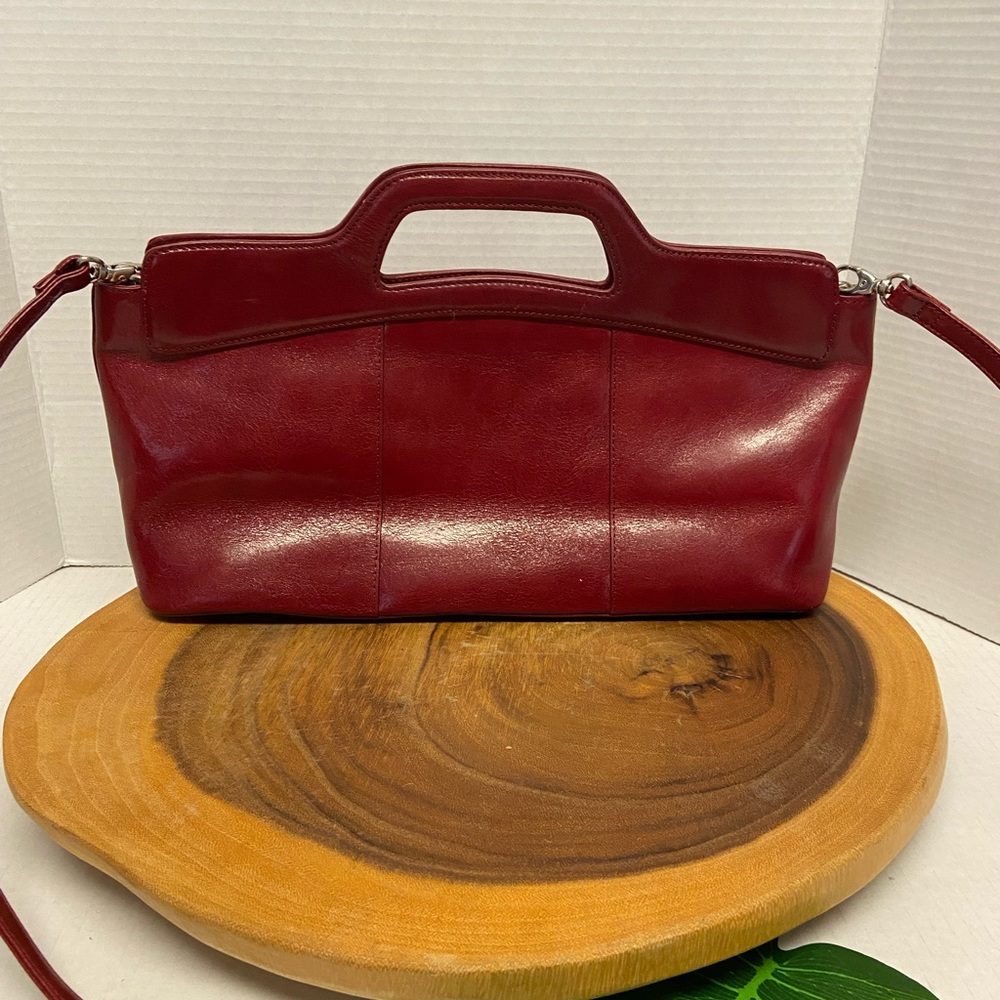 HOBO Red Leather Clutch Shoulder Bag